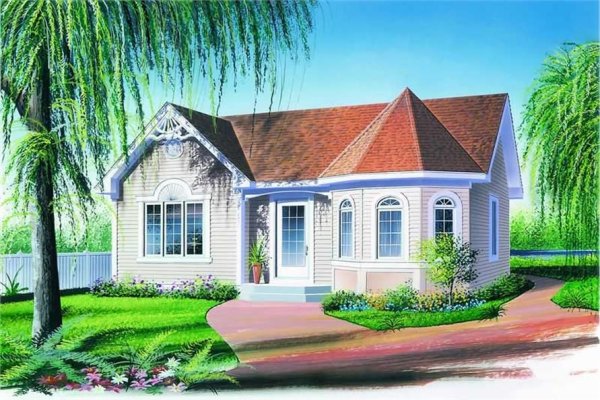 Нарисовать одноэтажный дом