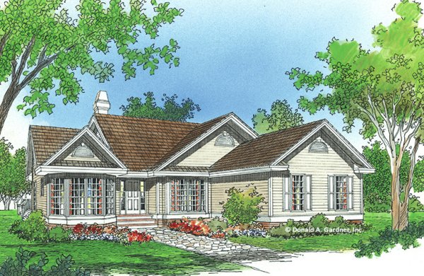 Нарисовать одноэтажный дом