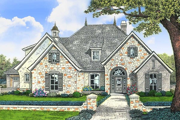 Одноэтажный дом во французском стиле