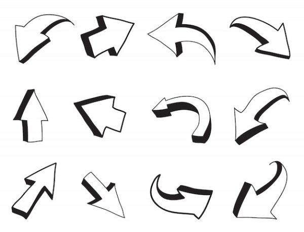 Объемные стрелки