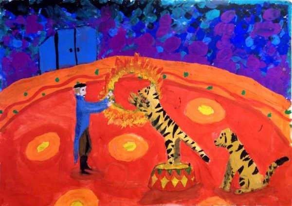 Цирк гуашью