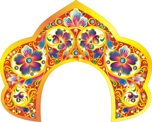 Кокошник Городецкая роспись