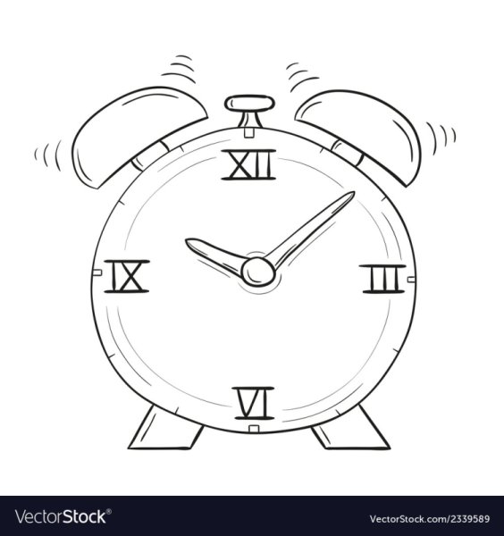 Будильник раскраска