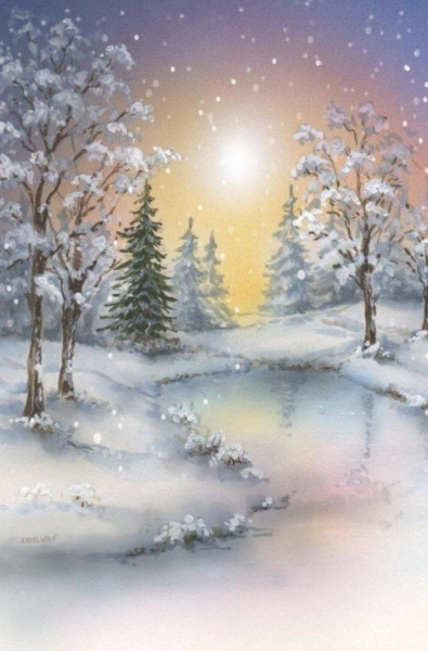 Зима рисунок