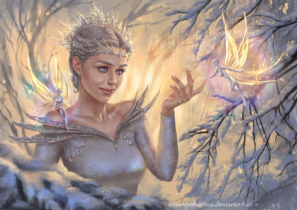 Девушка зима фэнтези