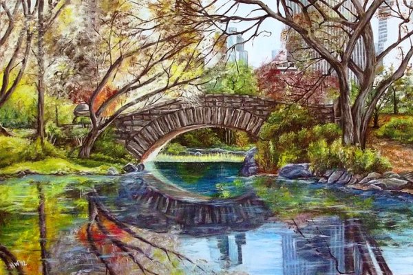 Нарисовать пейзажный парк