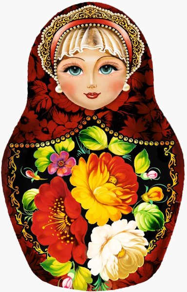 Матрешка Жостово роспись