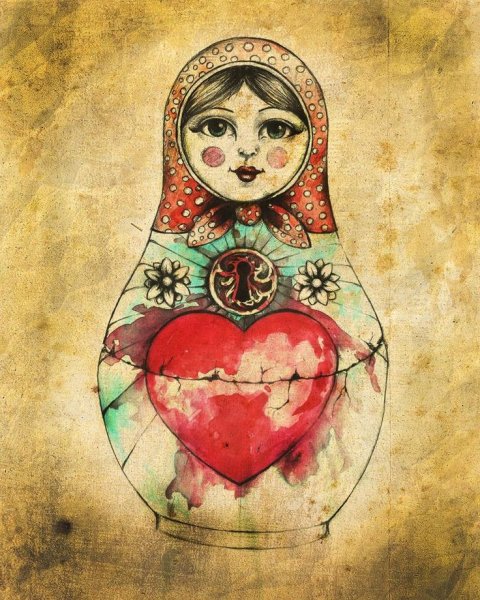 Стилизованные матрешки