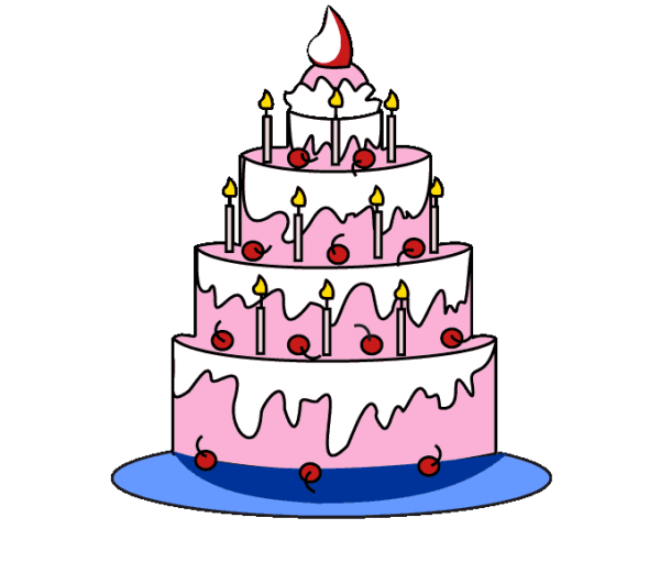 Нарисовать огромный торт