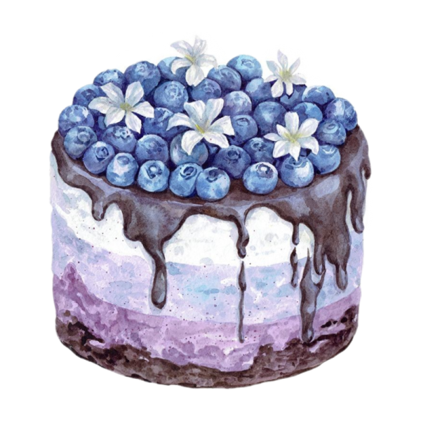 Торт акварель