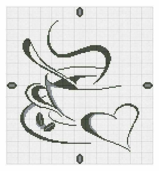 Монохромная вышивка крестом бабочки