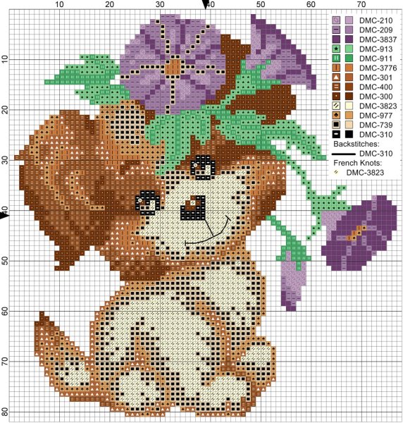 Вышивка крестиком монохром