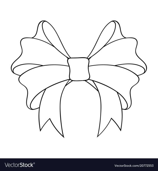 Тату бантик эскиз