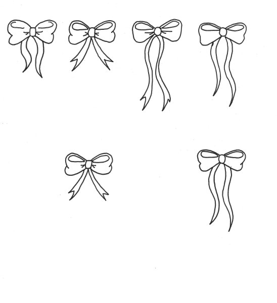 Бантик рисунок карандашом