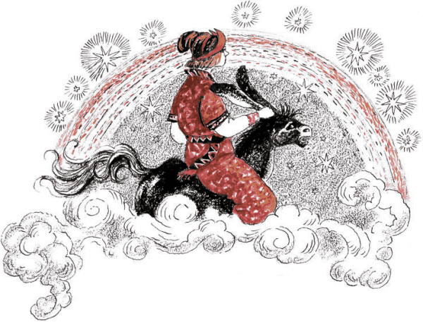 Конек горбунок на белом фоне