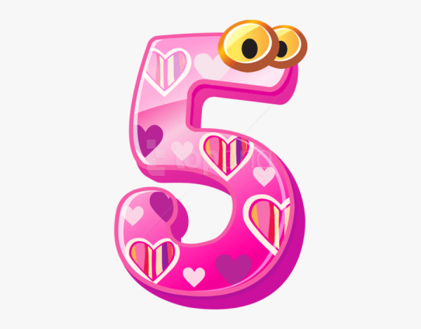 Красивая цифра 5 для оформления