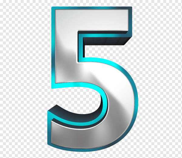 Цифра 5 красивая