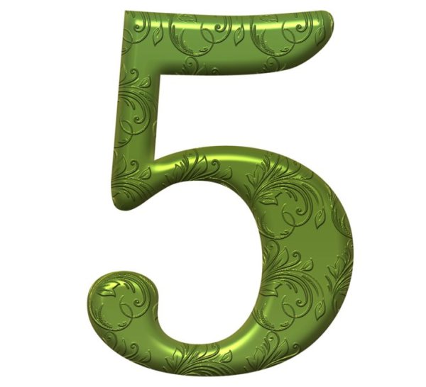 Красивые цифры зеленые