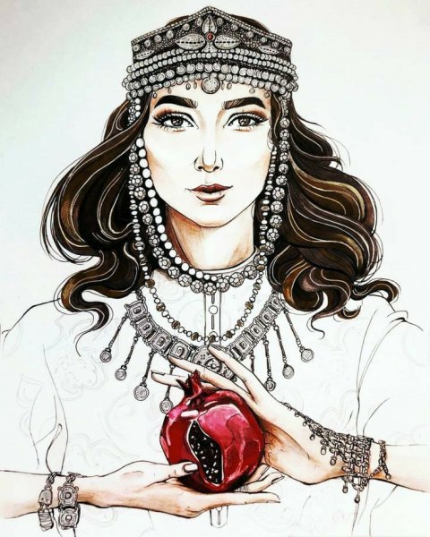 Армянская девушка арт