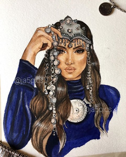 Красивая женщина армянка живопись