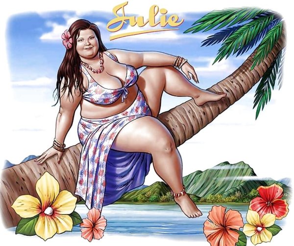 Карикатуры на полных женщин