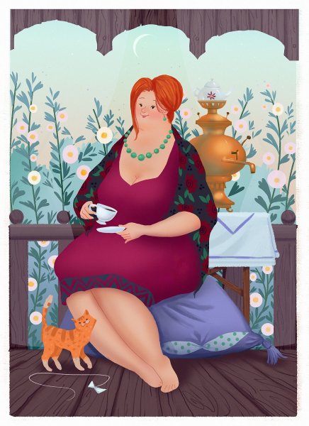 Смешные рисунки полных женщин