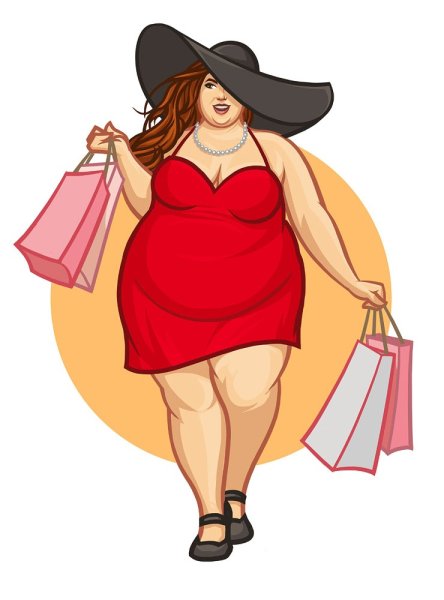 Силуэт полной женщины