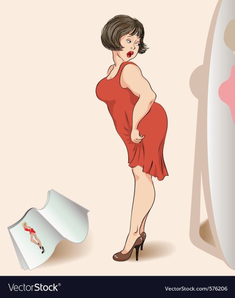 Платье карикатура