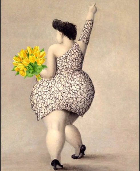 Полные мультяшные девушки