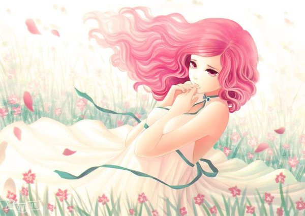 Аниме девушка нежная