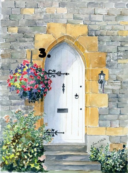 Нарисованная входная дверь