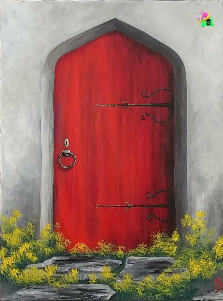 Нарисовать дверь на домике