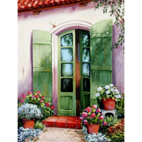 Нарисованные архитектурная дверь