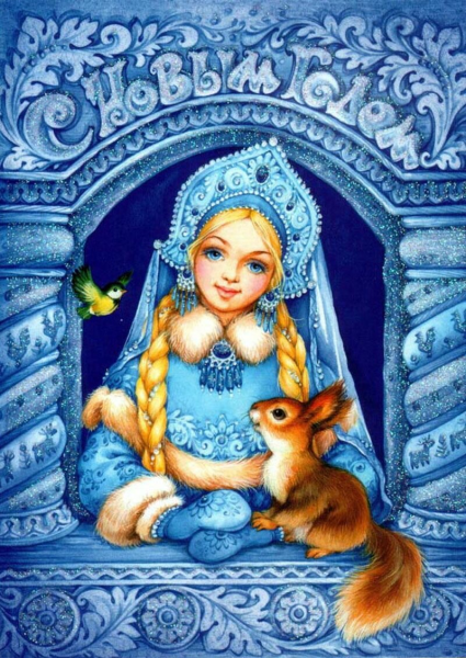 Снегурочка на прозрачном фоне