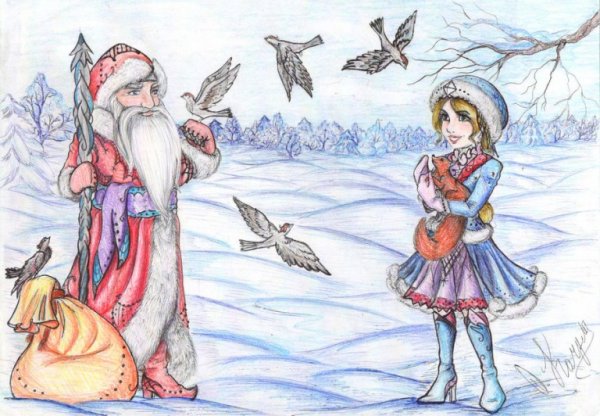 Снегурочка мультяшная