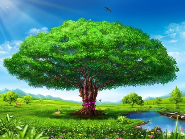 Дерево зеленое