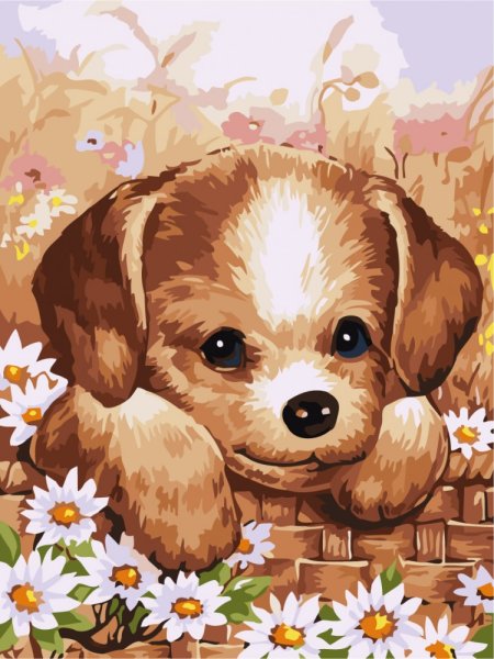 Открытка с щенком