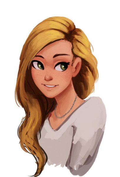 Мультяшная девочка в очках