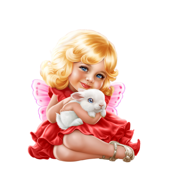 Девочка на прозрачном фоне