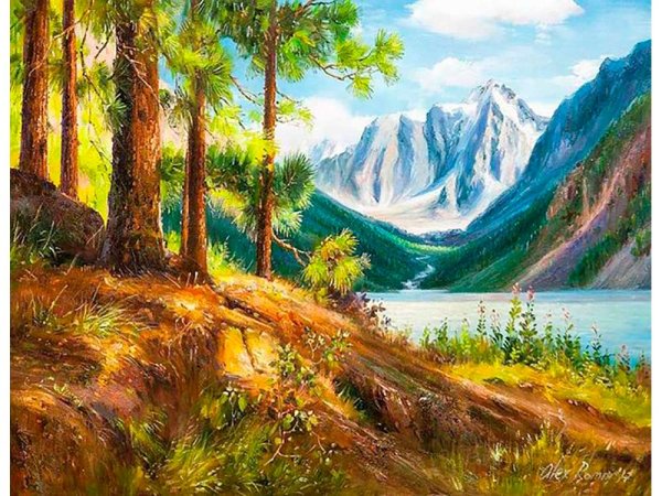 Боб Росс картины пейзаж гор