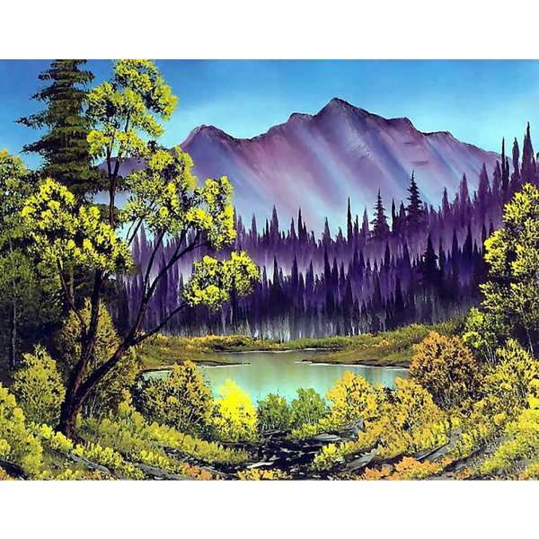 Пейзаж гуашью