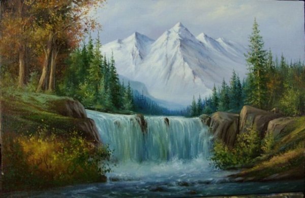 Живопись горы Боб Росс