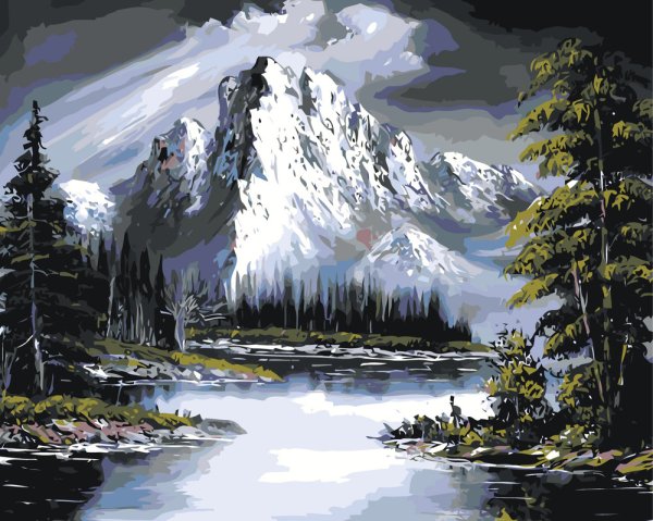 Фэнтезийный китайский пейзаж горы дорога