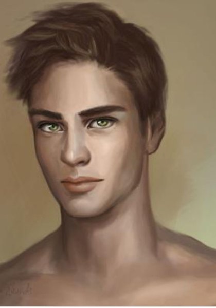 Мужчина со светлыми волосами арт