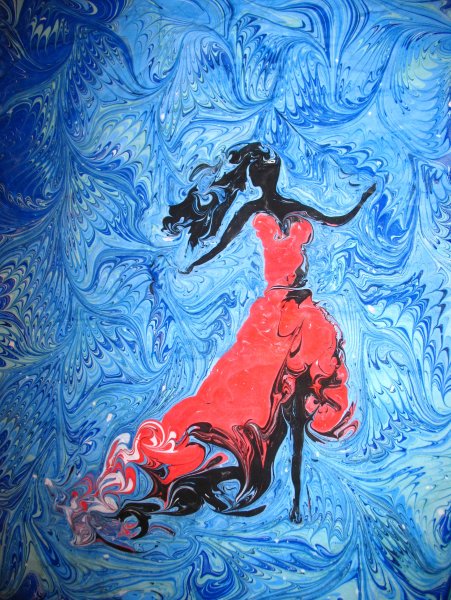 Цветочный эбру