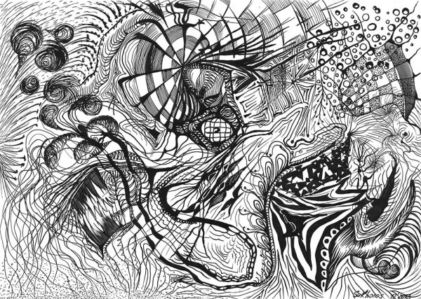 Рисование гелевой ручкой