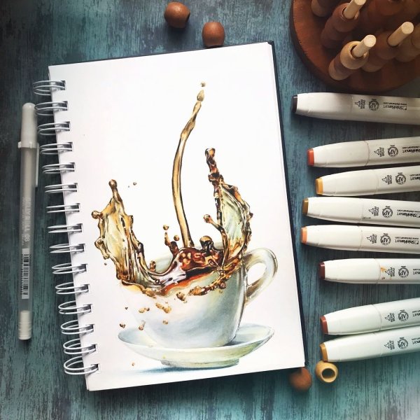 Пейзаж маркерами