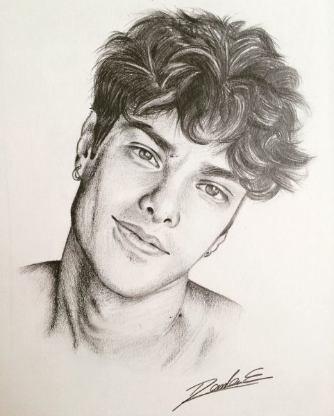 Красивые парни карандашом