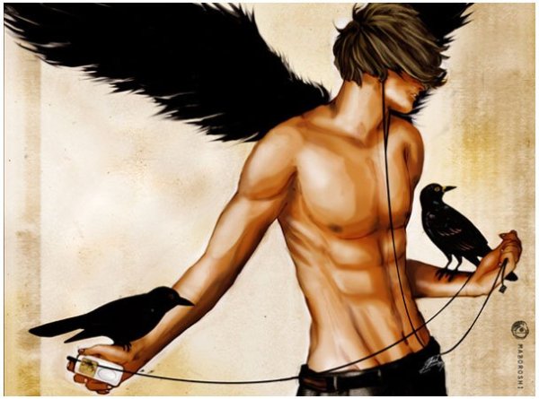 Крутой парень с крыльями