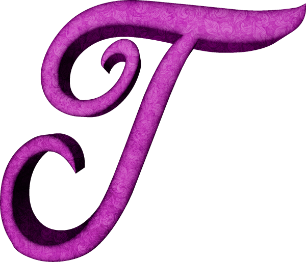 Красивые сиреневые буквы